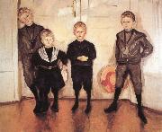 Edvard Munch Doctor Lide-s Children oil painting